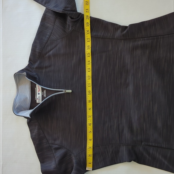 Majestic Thermabase Fleece Quarter Zip Sweatshirt S Black Gray - Picture 13 of 16